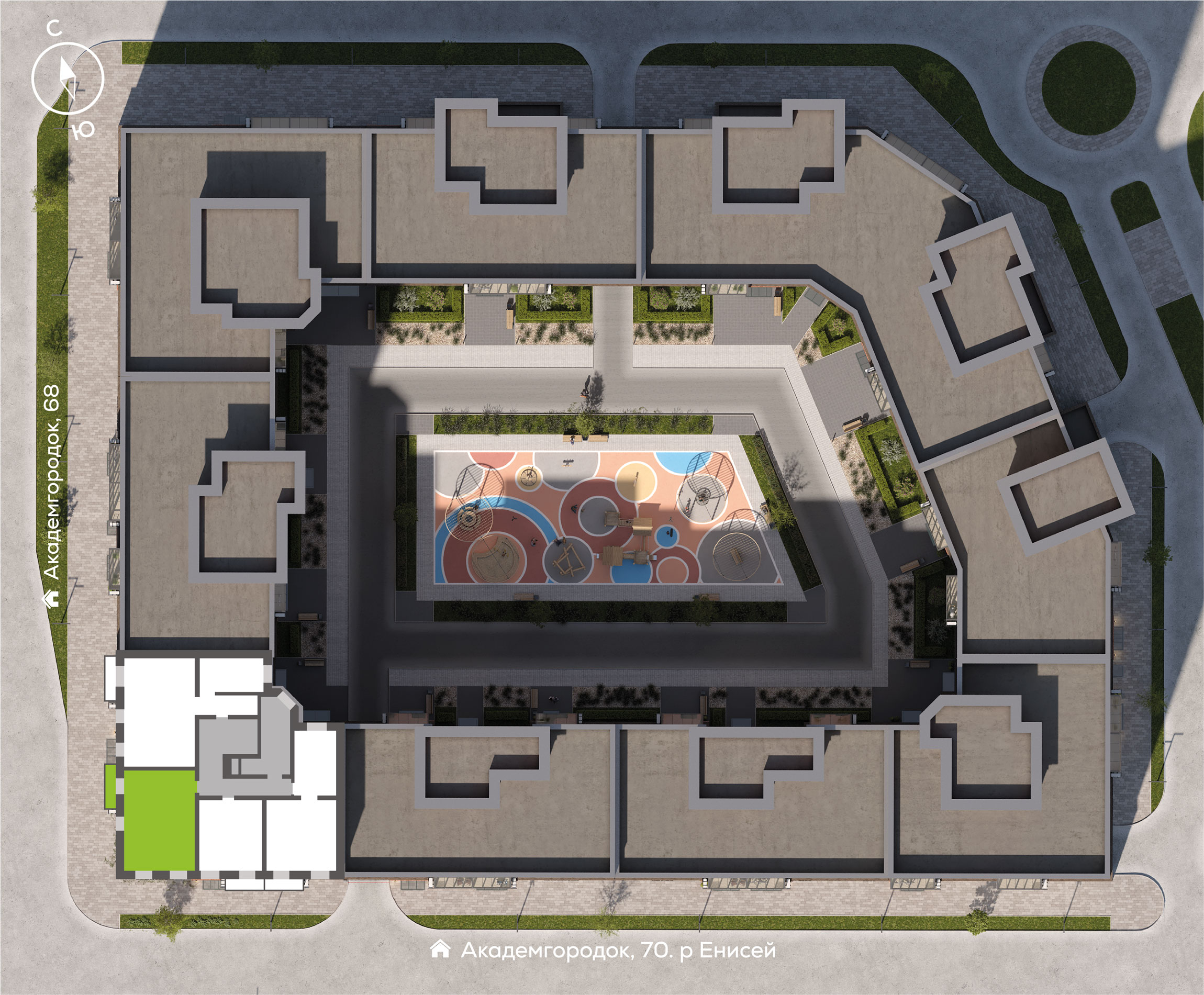 Генплан Академгородок, Дом №3, квартира №19