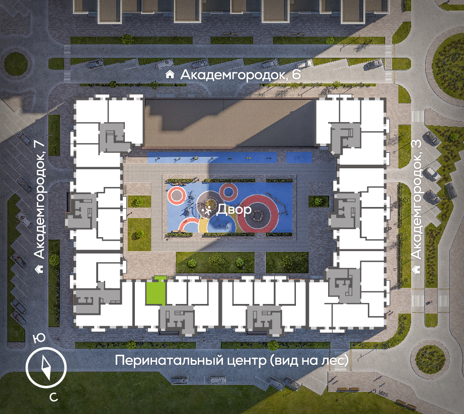 Генплан Академгородок, Дом №5, квартира №252