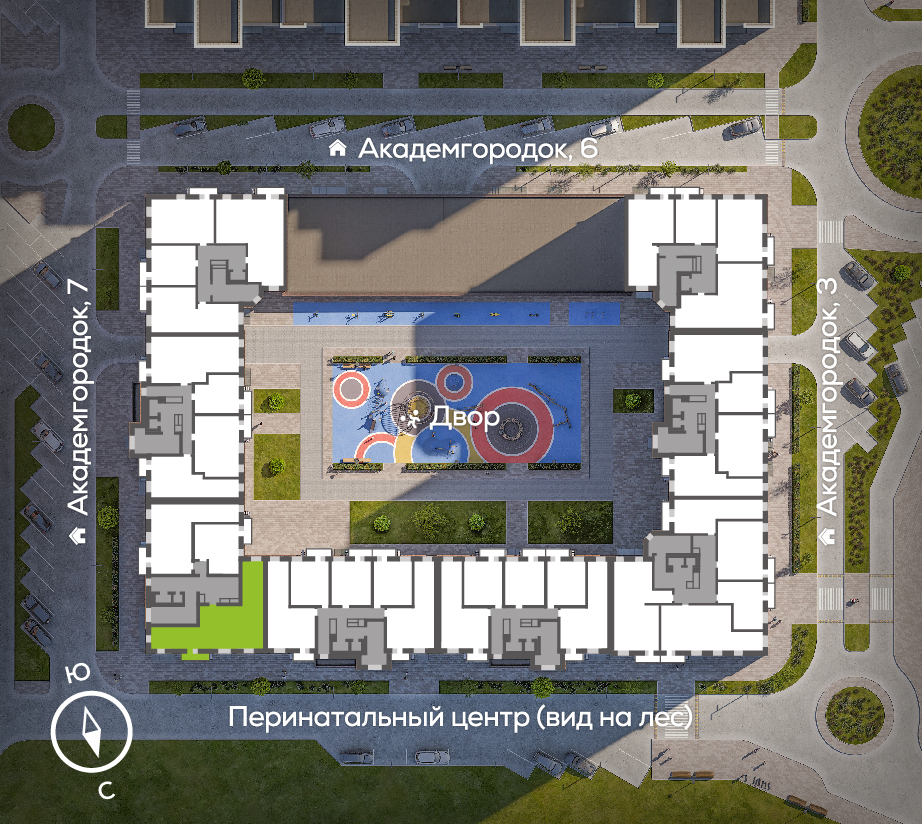 Генплан Академгородок, Дом №5, квартира №322