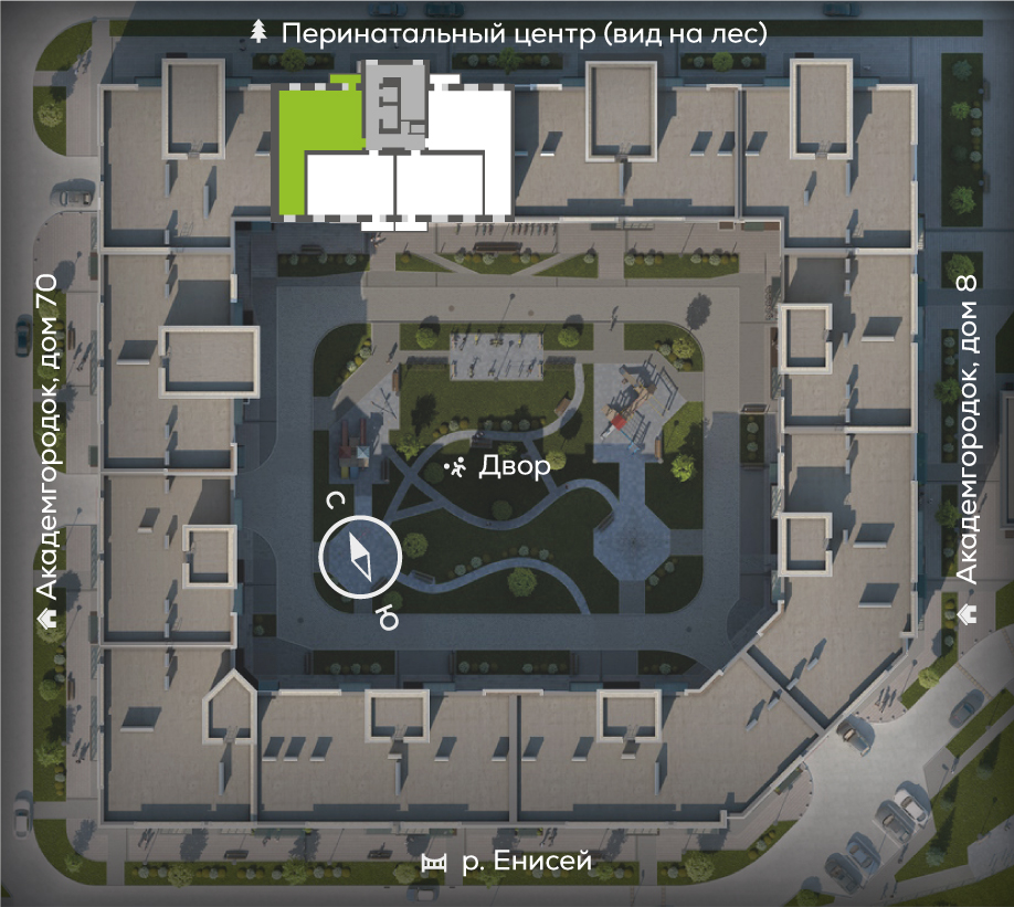 Академгородок, Дом №6, квартира №200 Генплан Академгородок, Дом №6, квартира №200