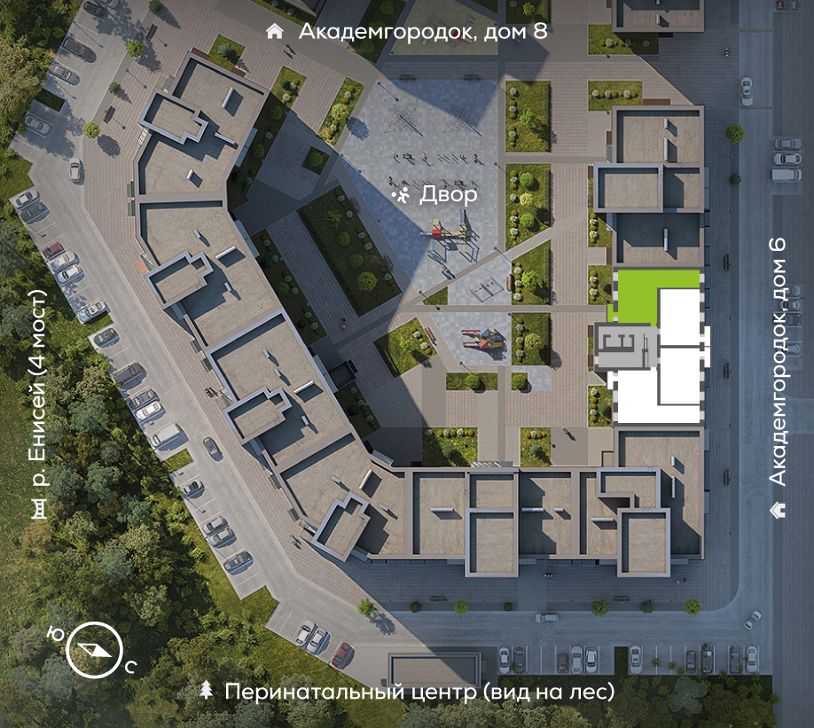 Академгородок, Дом №7, квартира №53 Генплан Академгородок, Дом №7, квартира №53
