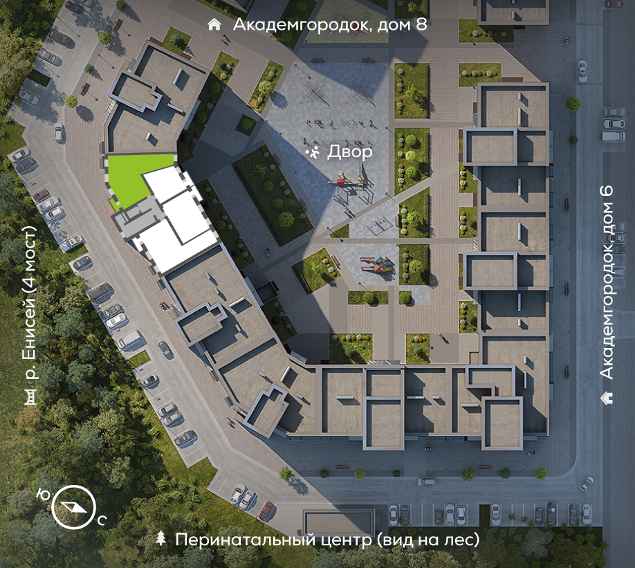 Генплан Академгородок, Дом №7, квартира №277