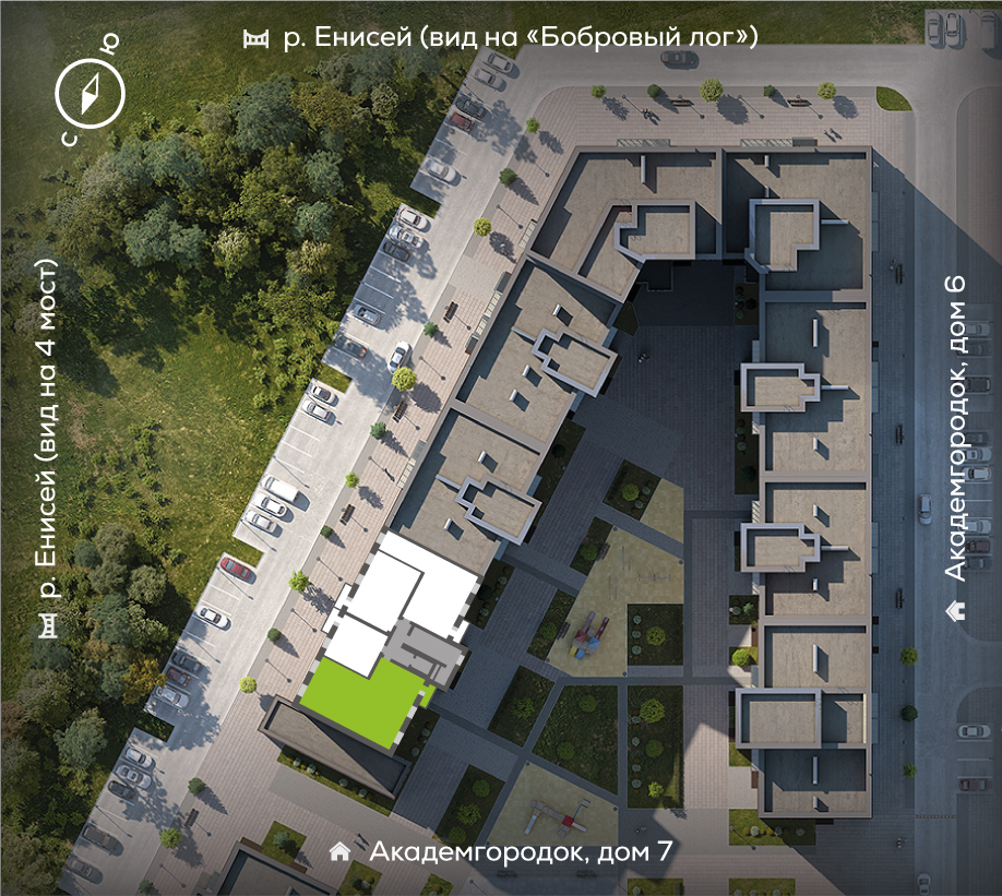 Генплан Академгородок, Дом №8, квартира №9