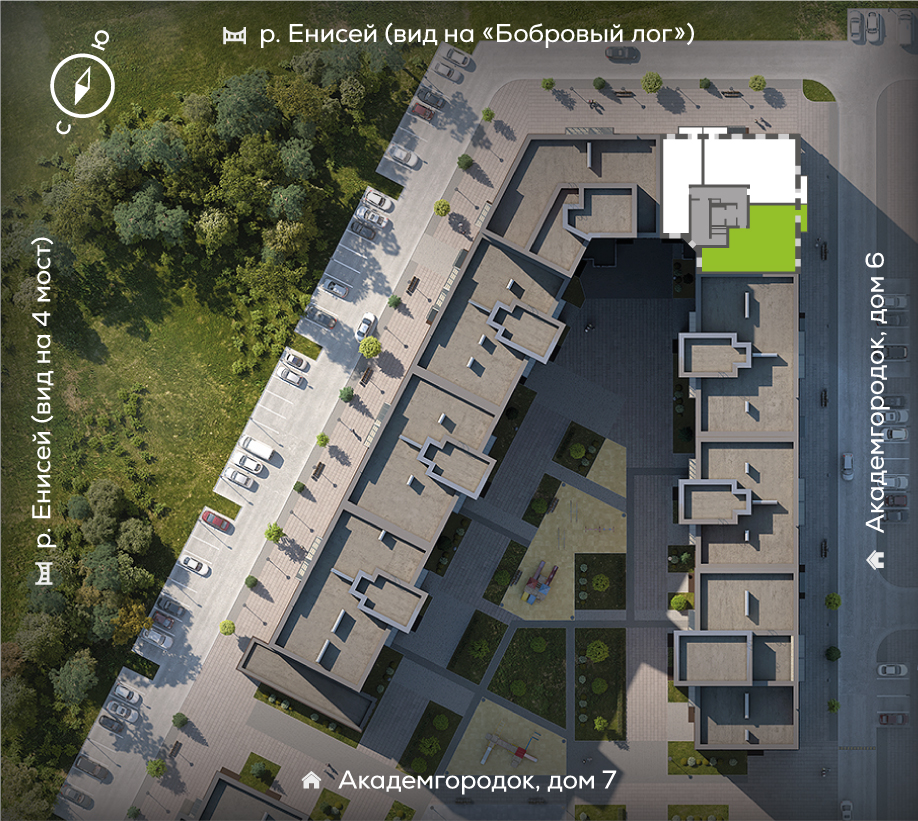 Генплан Академгородок, Дом №8, квартира №141