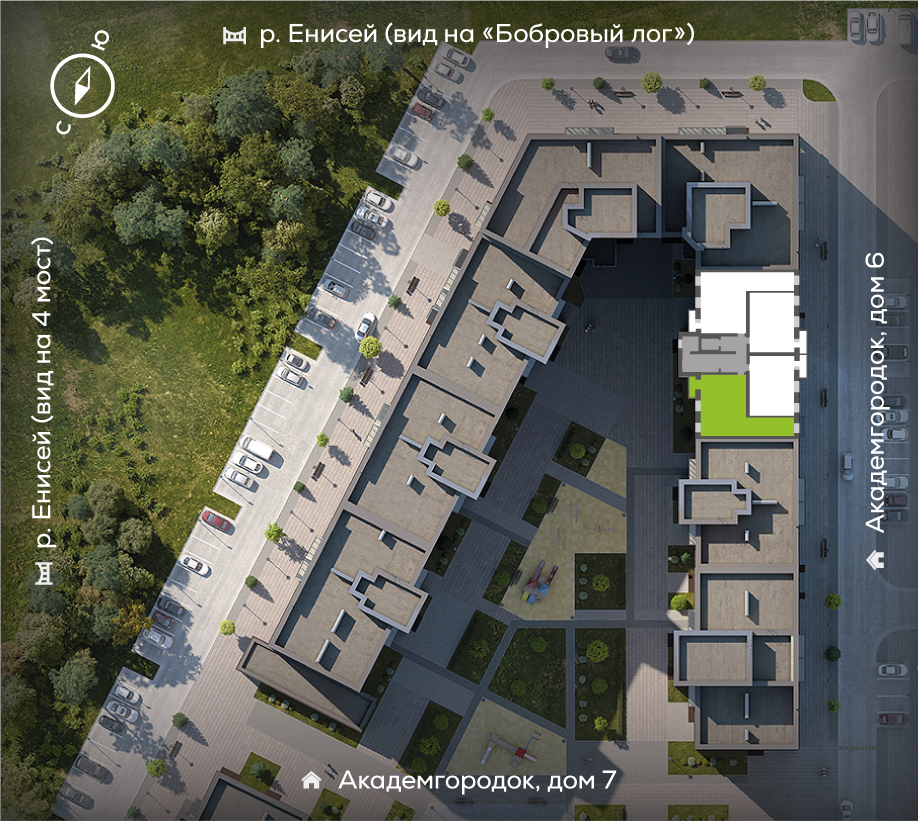 Генплан Академгородок, Дом №8, квартира №160