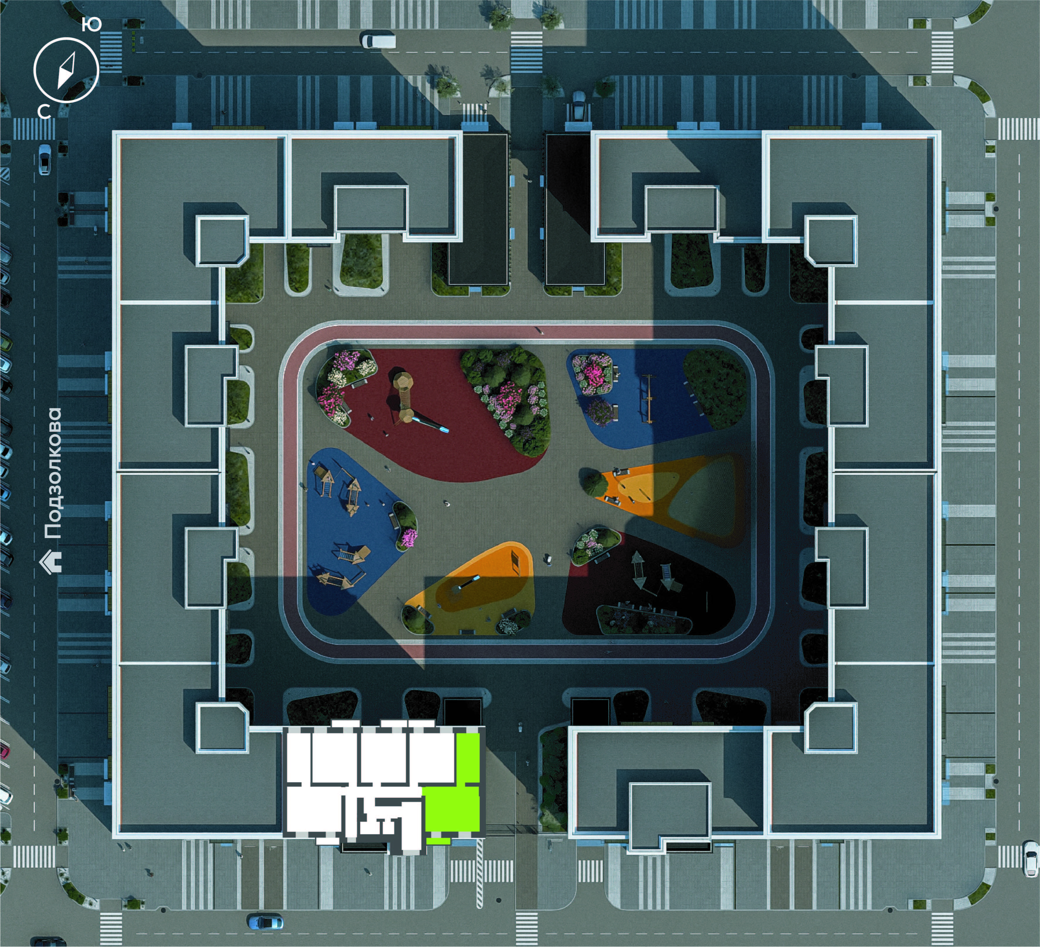 Подзолкова, Дом №1, квартира №30 Генплан Подзолкова, Дом №1, квартира №30