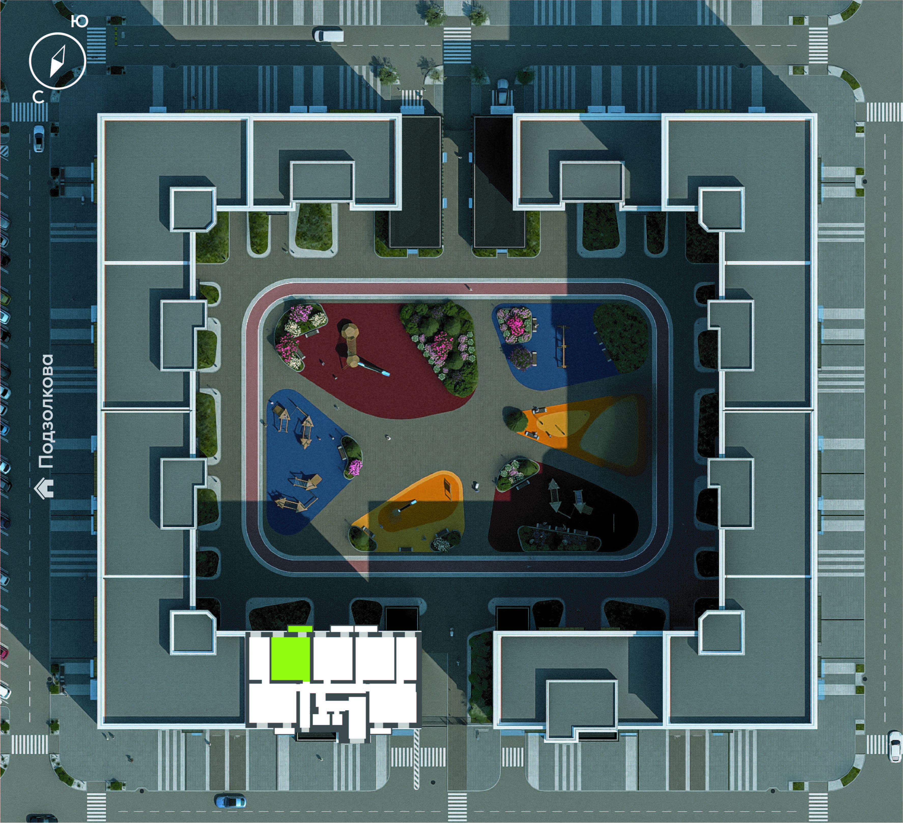 Подзолкова, Дом №1, квартира №42 Генплан Подзолкова, Дом №1, квартира №42