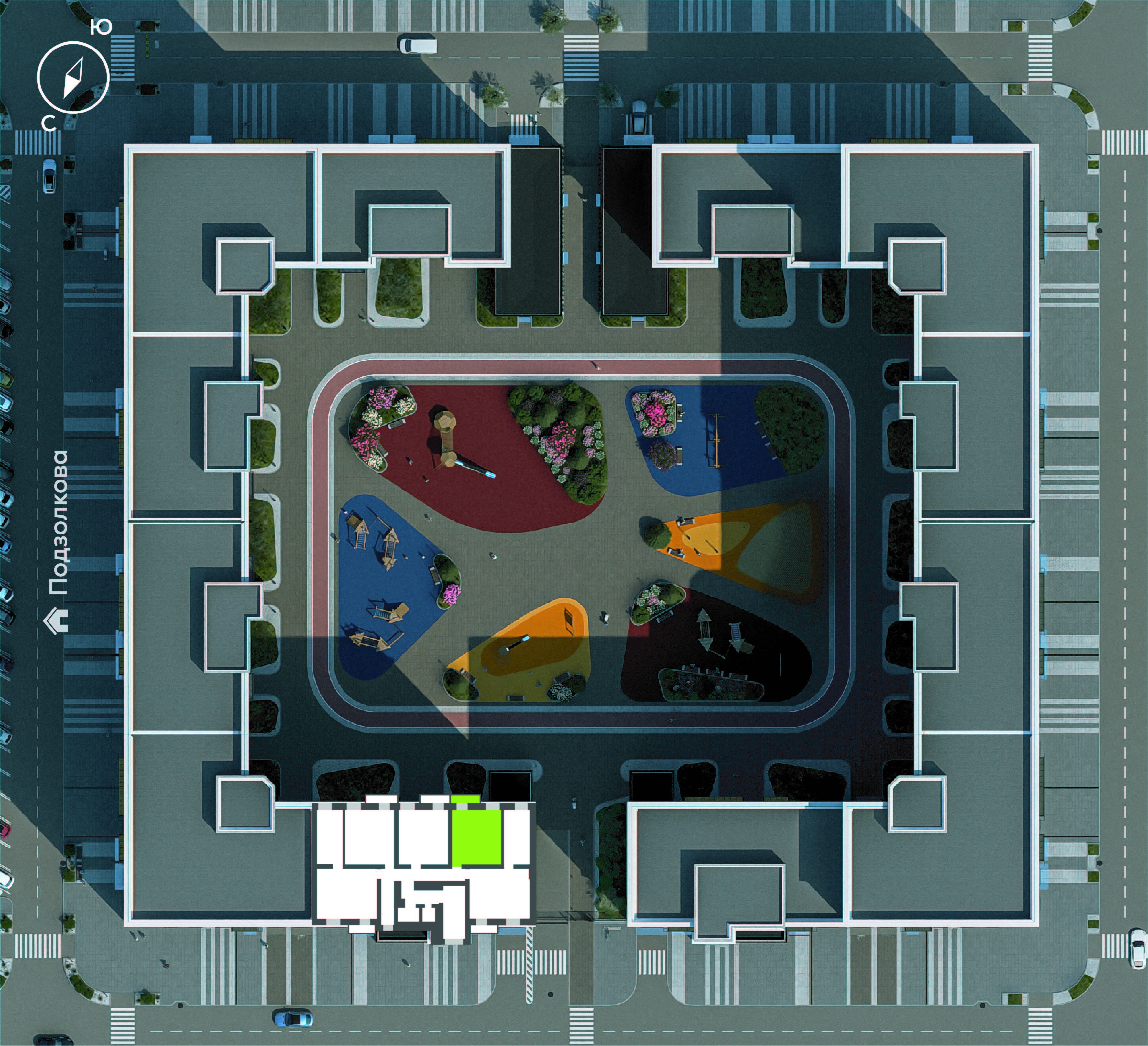 Подзолкова, Дом №1, квартира №54 Генплан Подзолкова, Дом №1, квартира №54