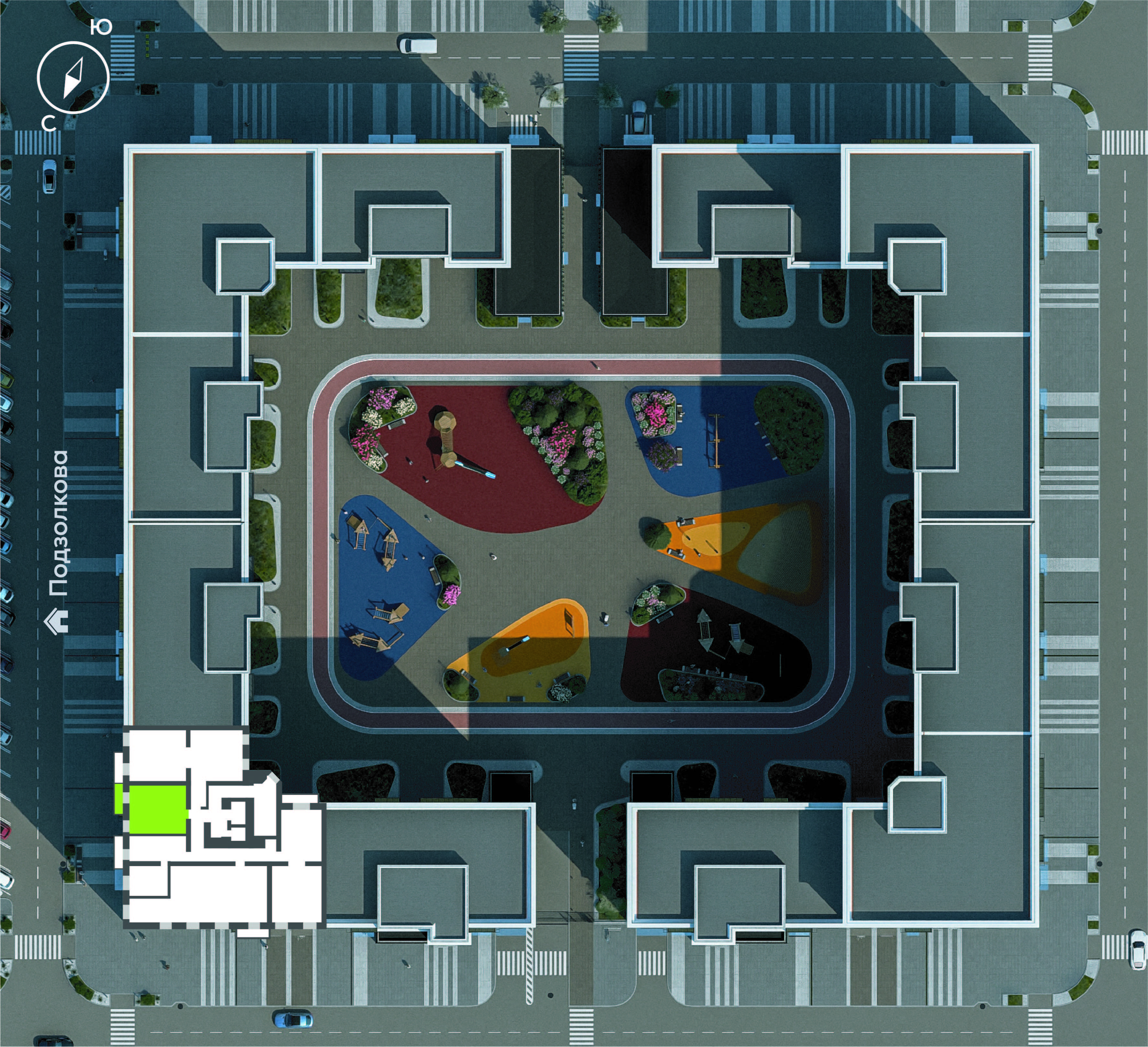 Генплан Подзолкова, Дом №1, квартира №124