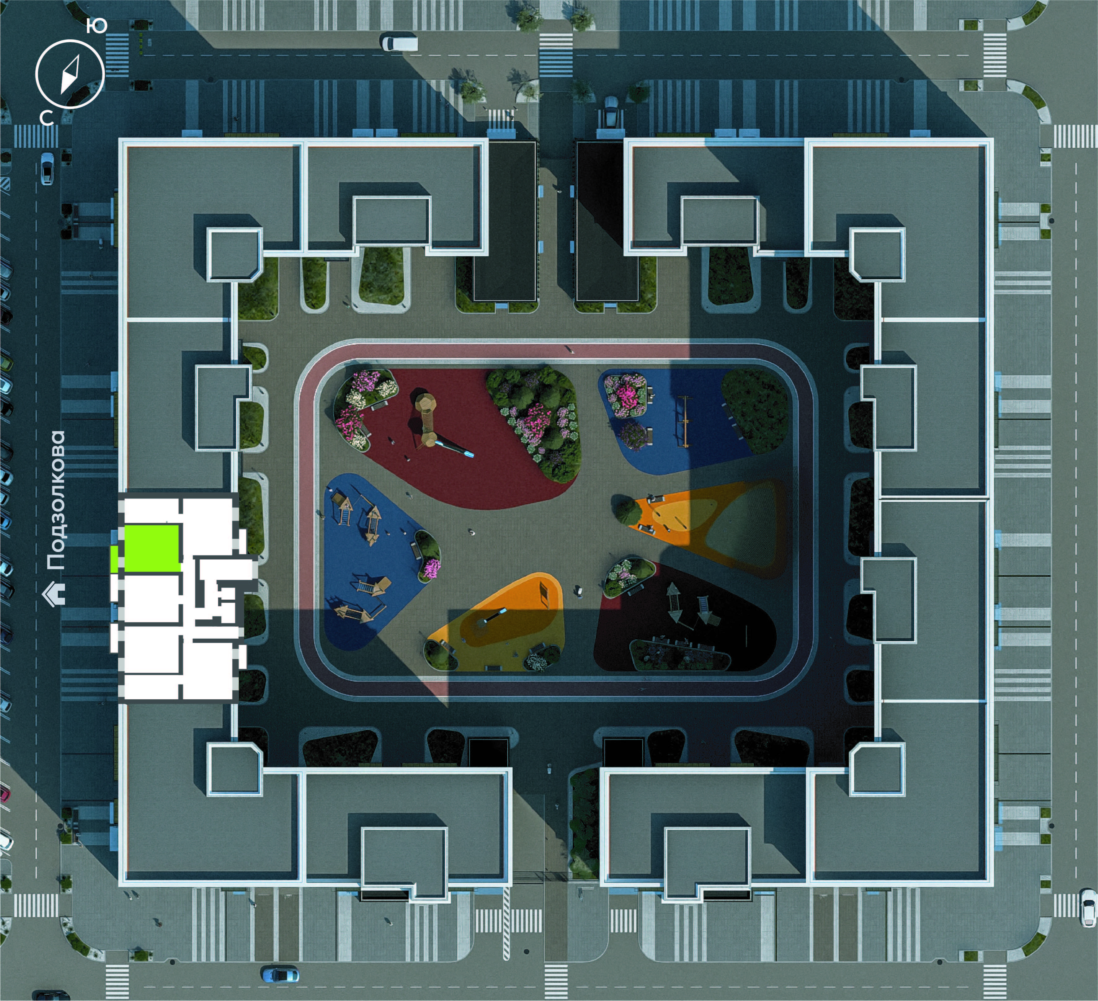 Подзолкова, Дом №1, квартира №164 Генплан Подзолкова, Дом №1, квартира №164