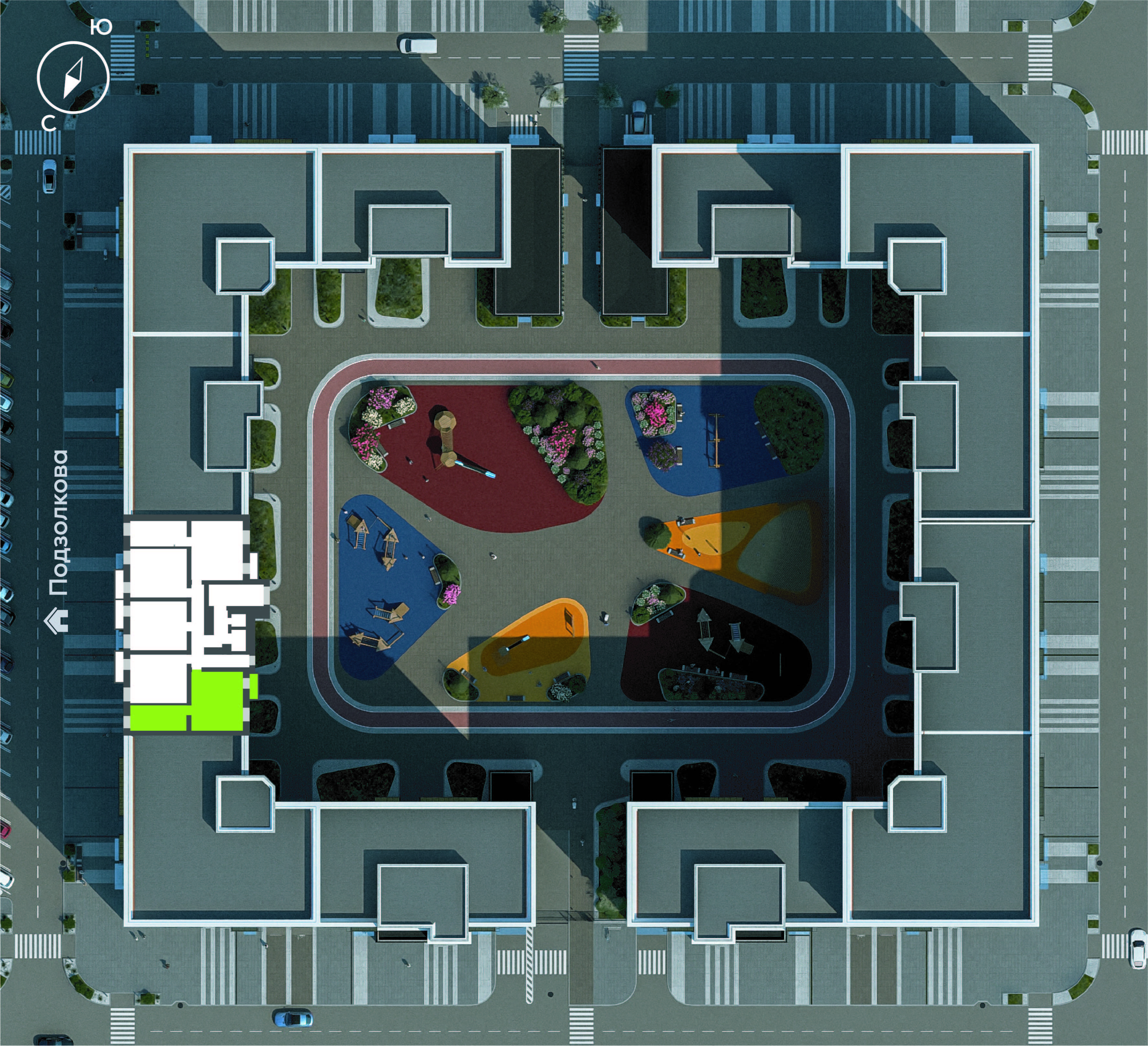 Подзолкова, Дом №1, квартира №166 Генплан Подзолкова, Дом №1, квартира №166