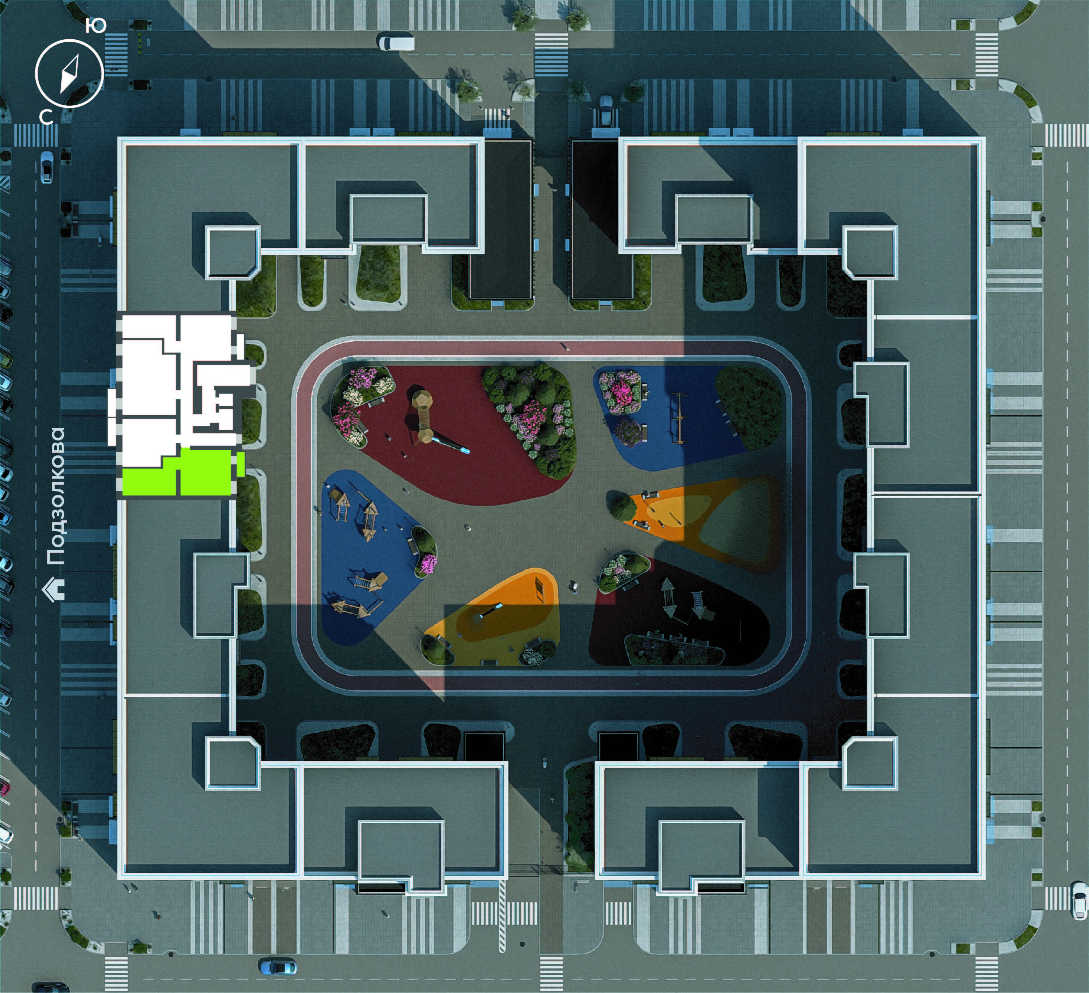 Подзолкова, Дом №1, квартира №236 Генплан Подзолкова, Дом №1, квартира №236