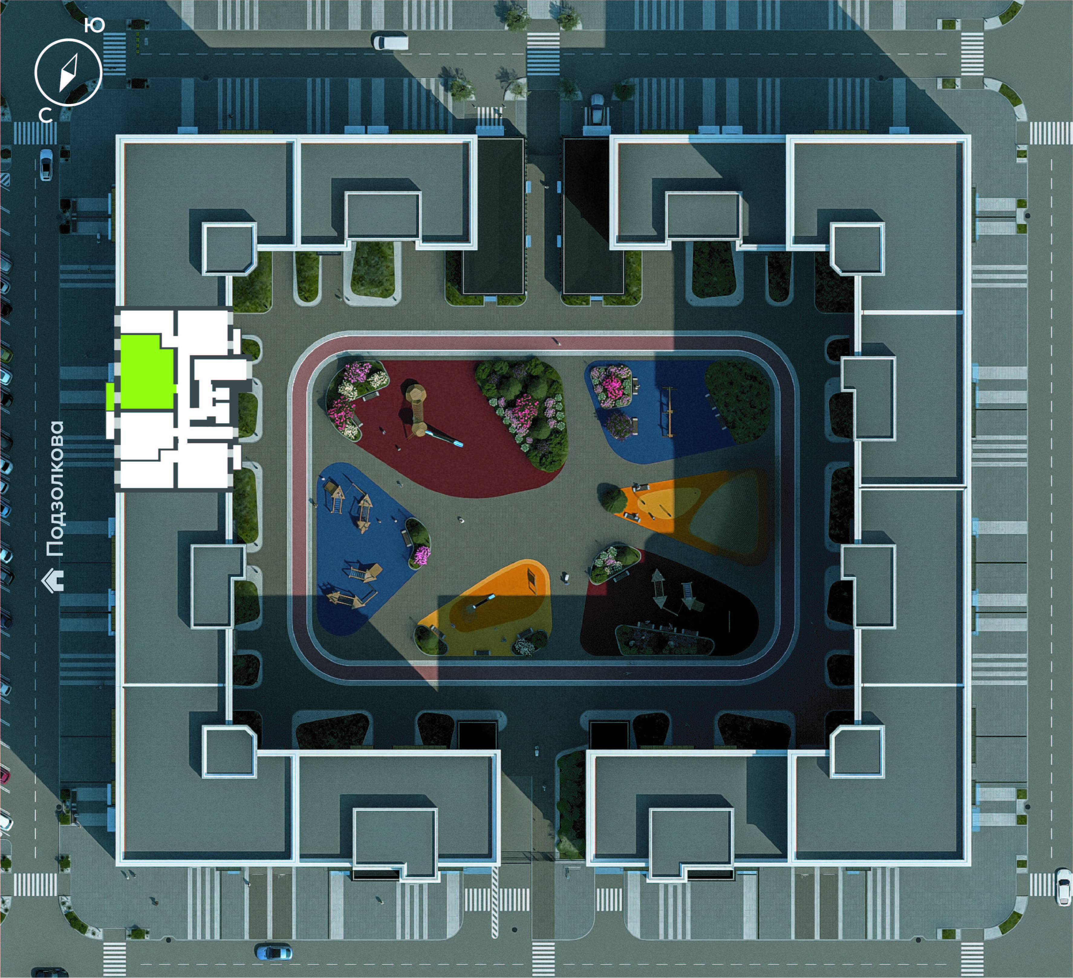 Подзолкова, Дом №1, квартира №238 Генплан Подзолкова, Дом №1, квартира №238