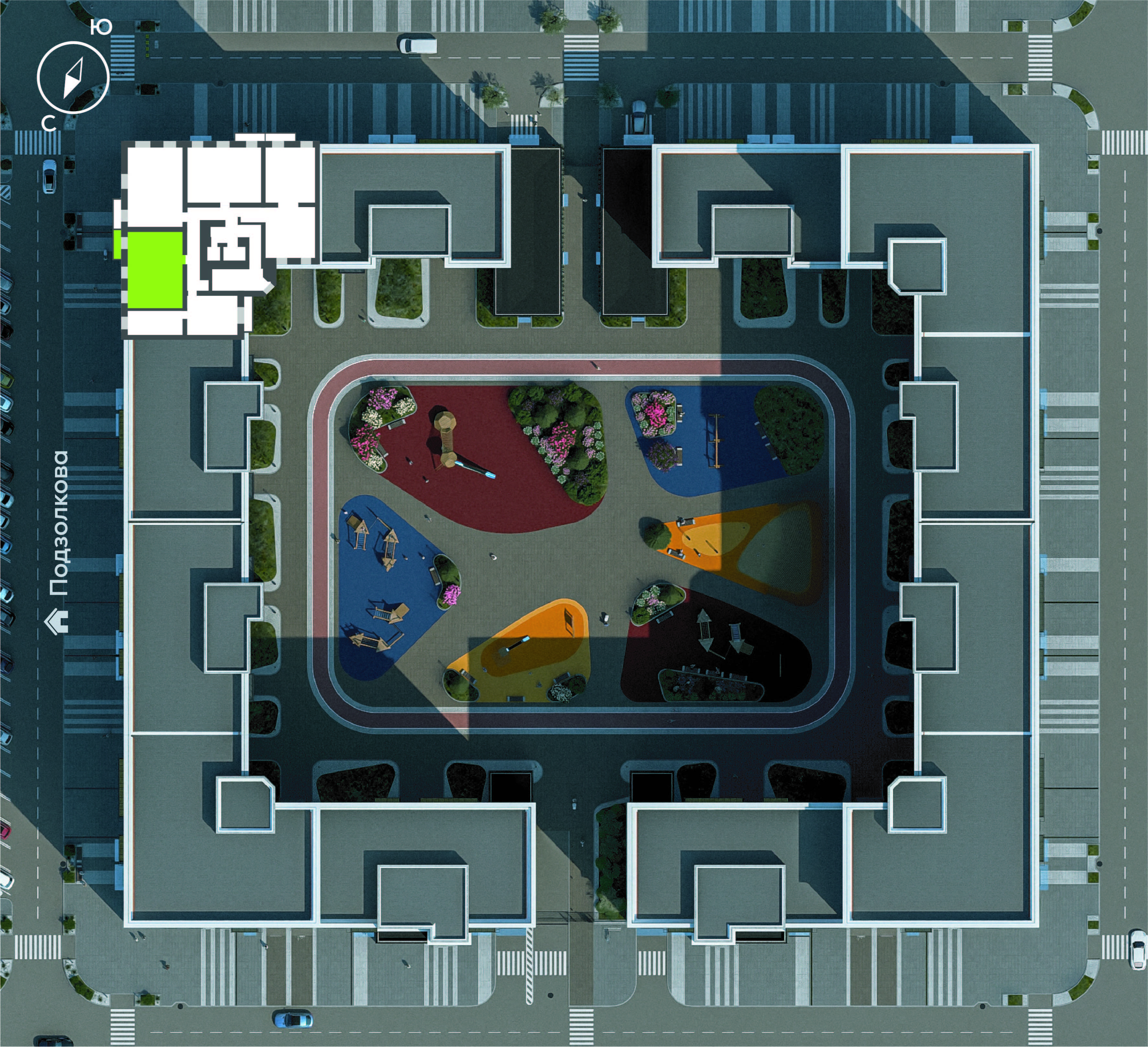 Подзолкова, Дом №1, квартира №313 Генплан Подзолкова, Дом №1, квартира №313