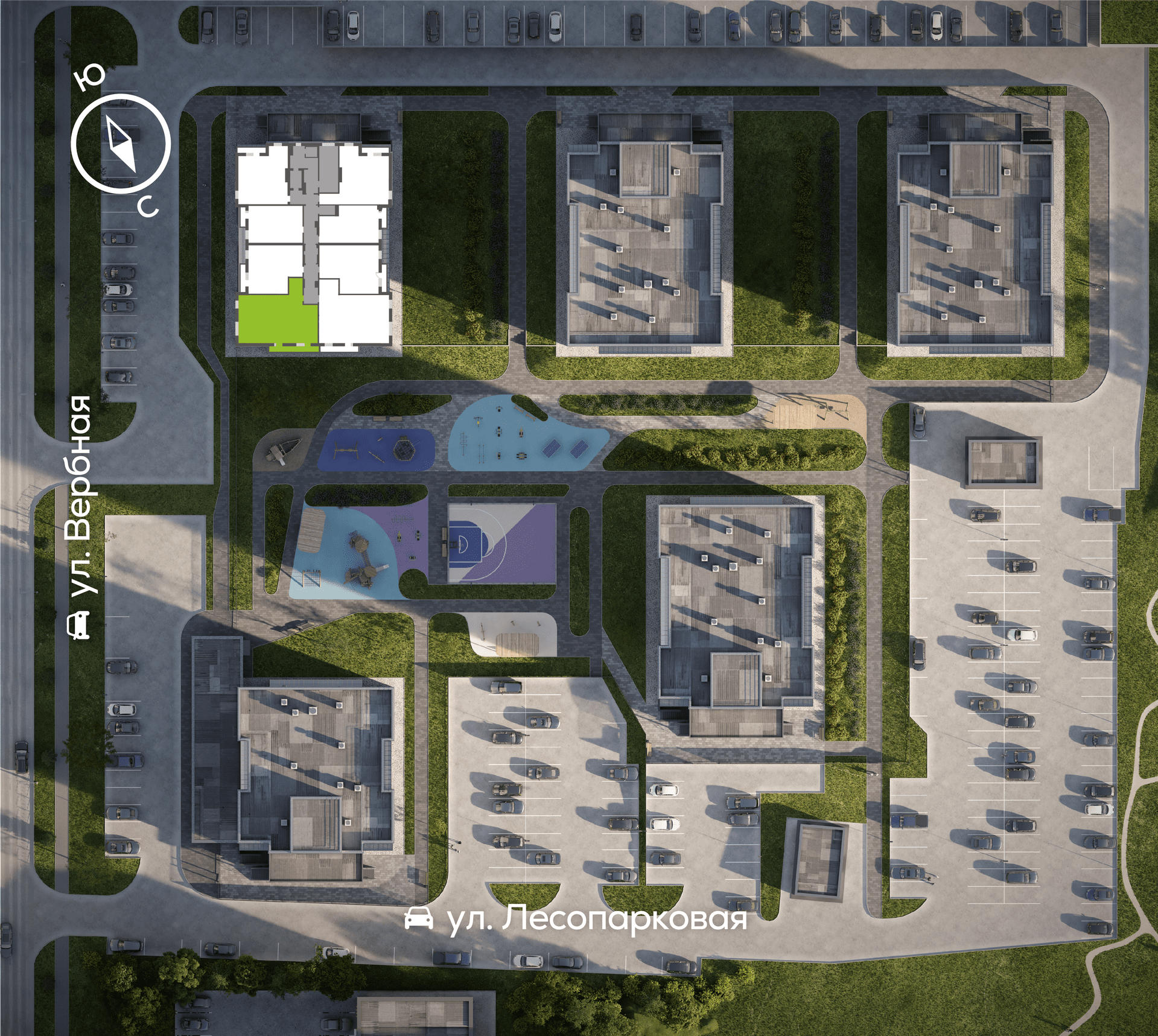 Генплан Свободный-Вербная, Дом №3, квартира №402