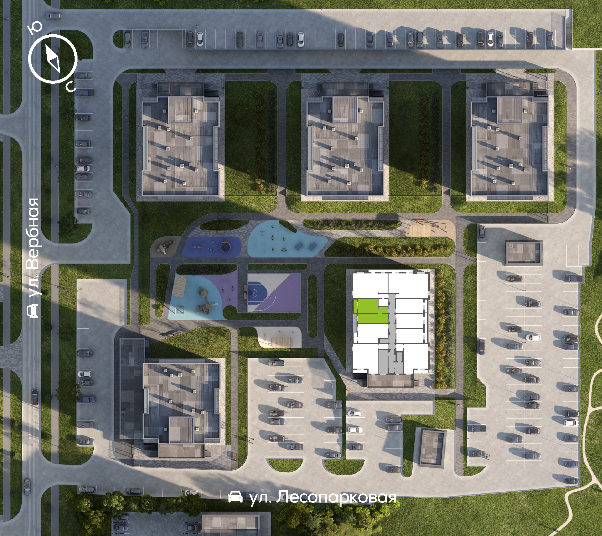 Генплан Свободный-Вербная, Дом №4, квартира №110