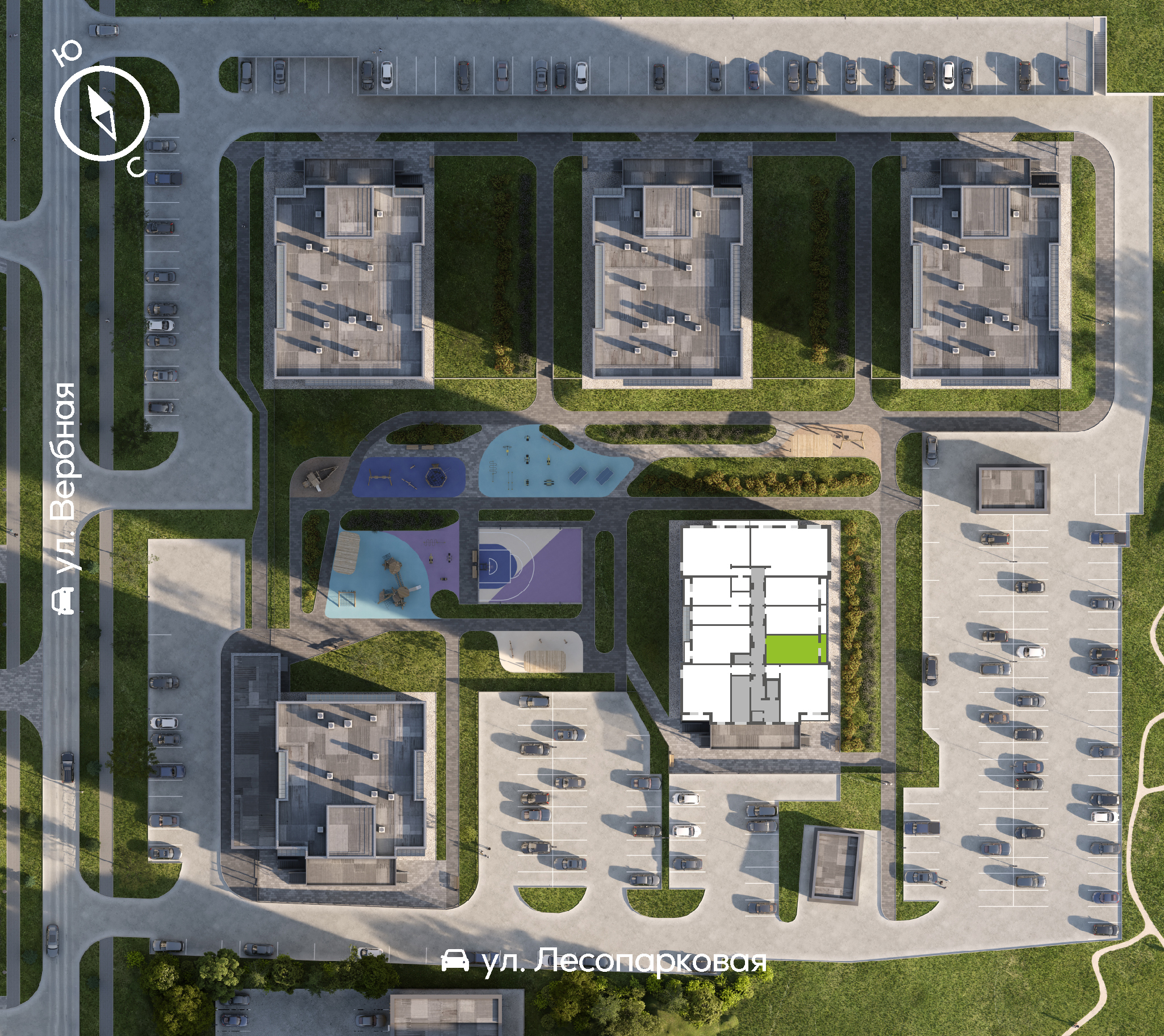 Генплан Свободный-Вербная, Дом №4, квартира №61