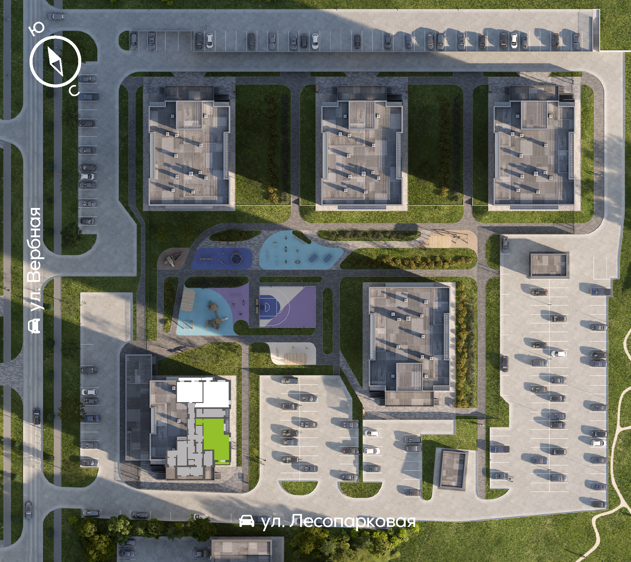 Генплан Свободный-Вербная, Дом №4, квартира №155