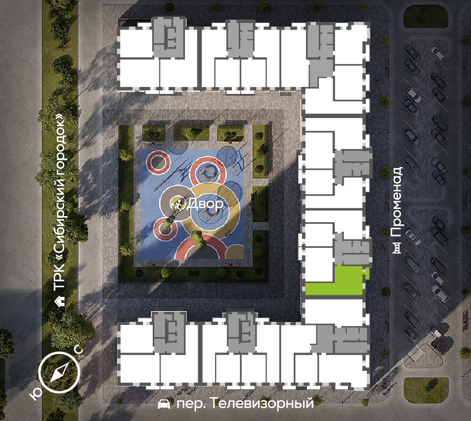 Телевизорный, Дом №1, квартира №134 Генплан Телевизорный, Дом №1, квартира №134