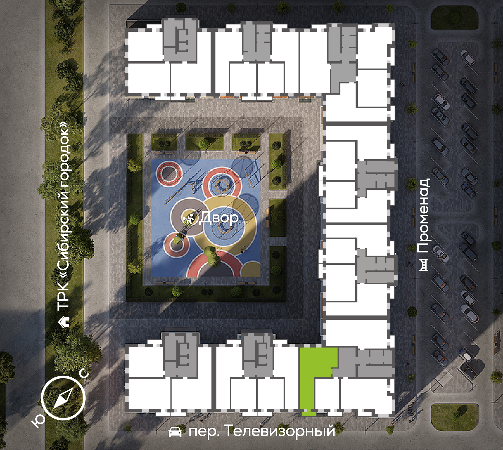 Генплан Телевизорный, Дом №1, квартира №164