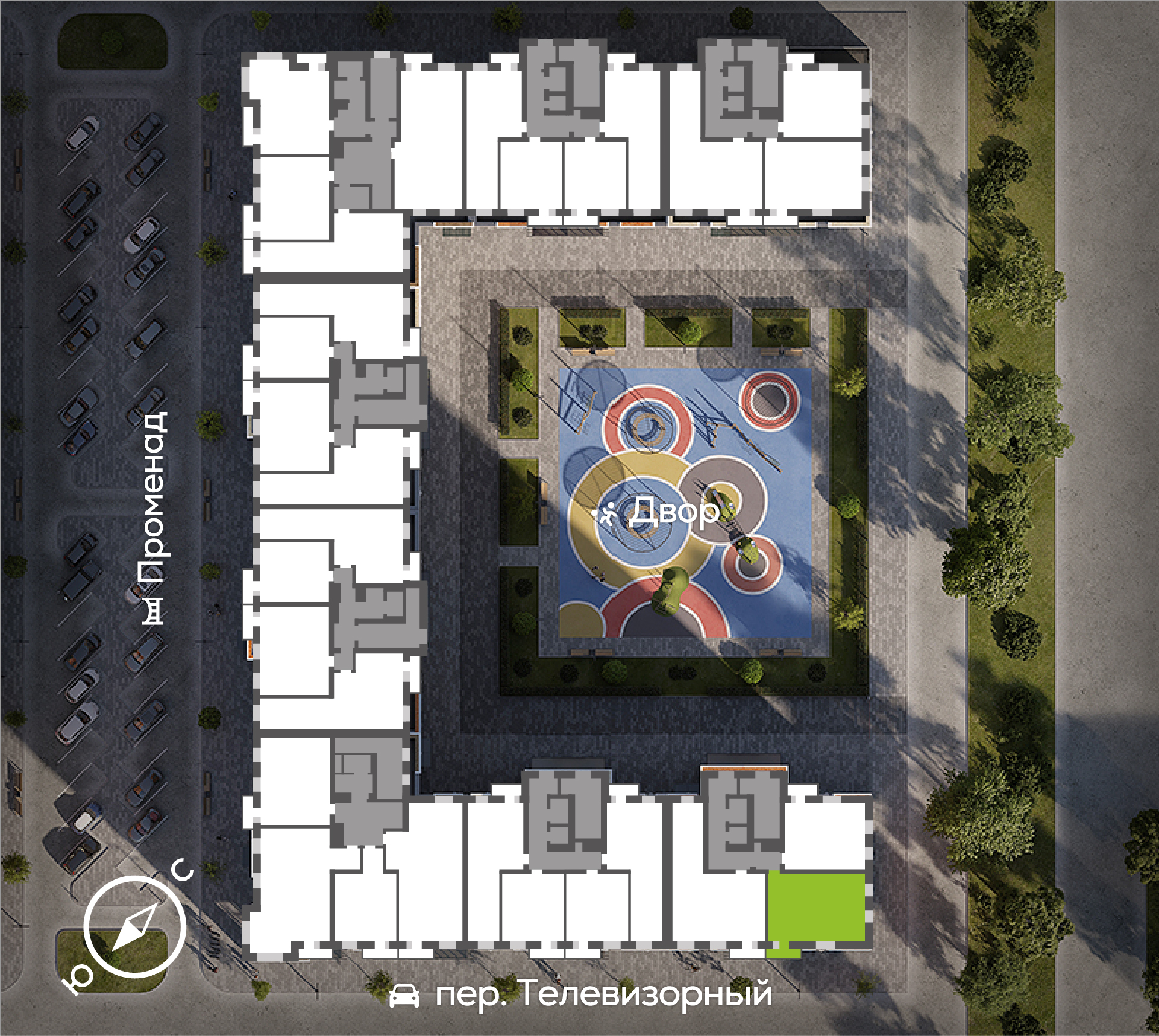 Генплан Телевизорный, Дом №2, квартира №2