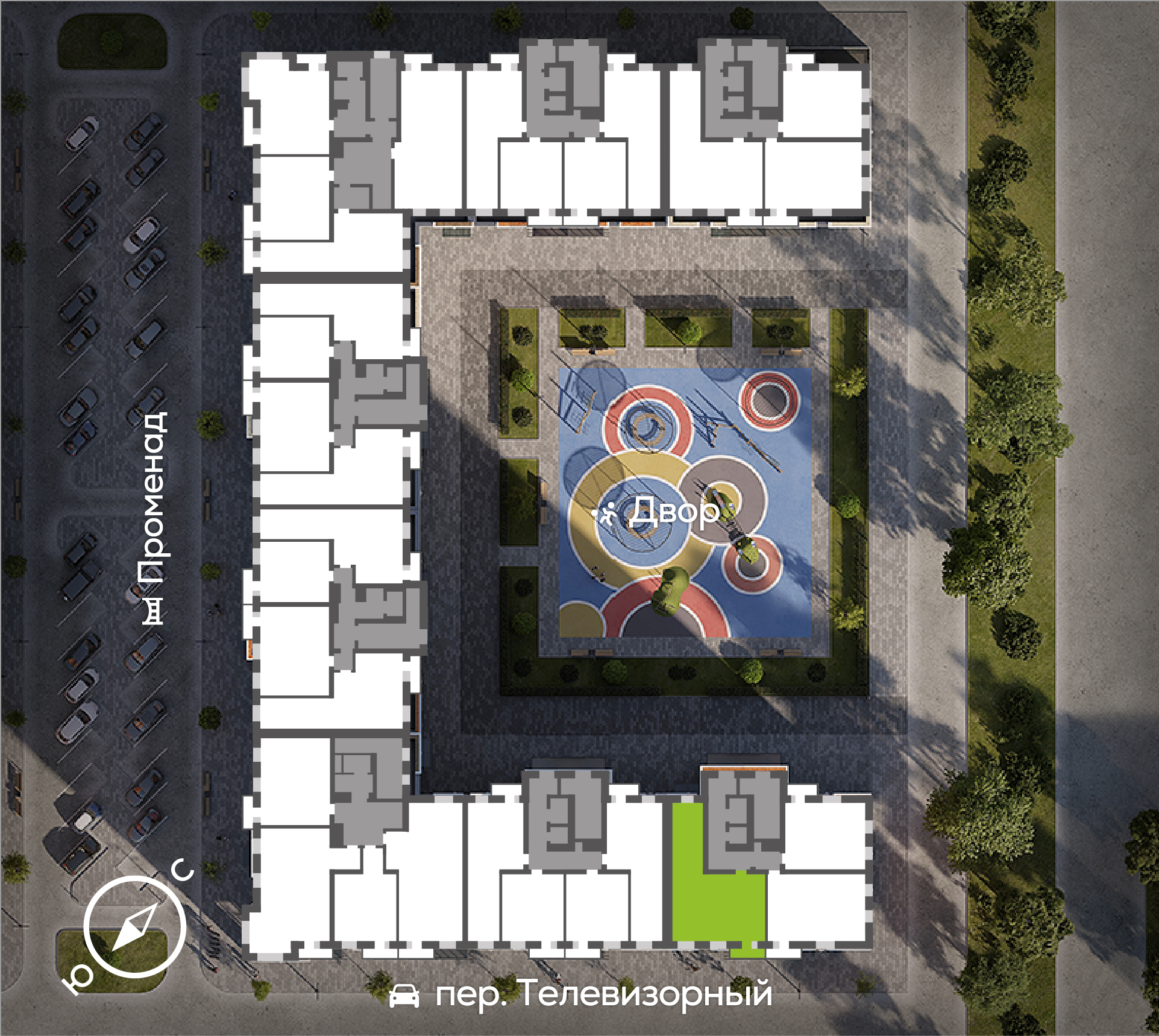 Генплан Телевизорный, Дом №2, квартира №39