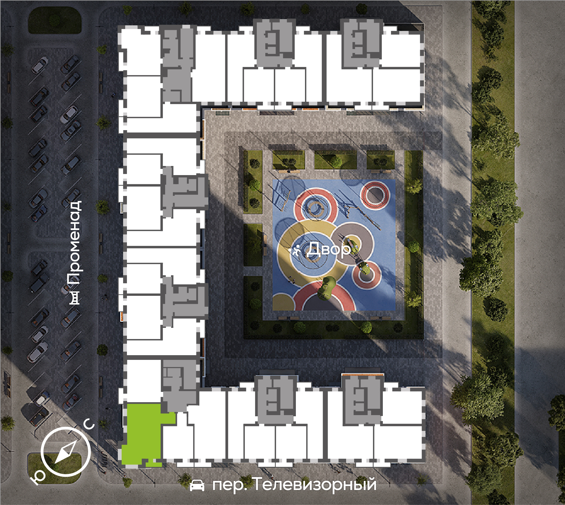 Генплан Телевизорный, Дом №2, квартира №116