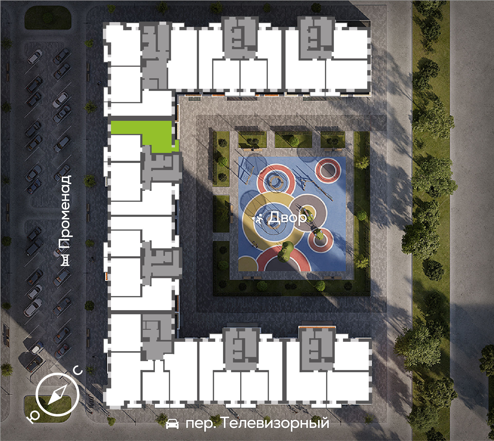 Генплан Телевизорный, Дом №2, квартира №153