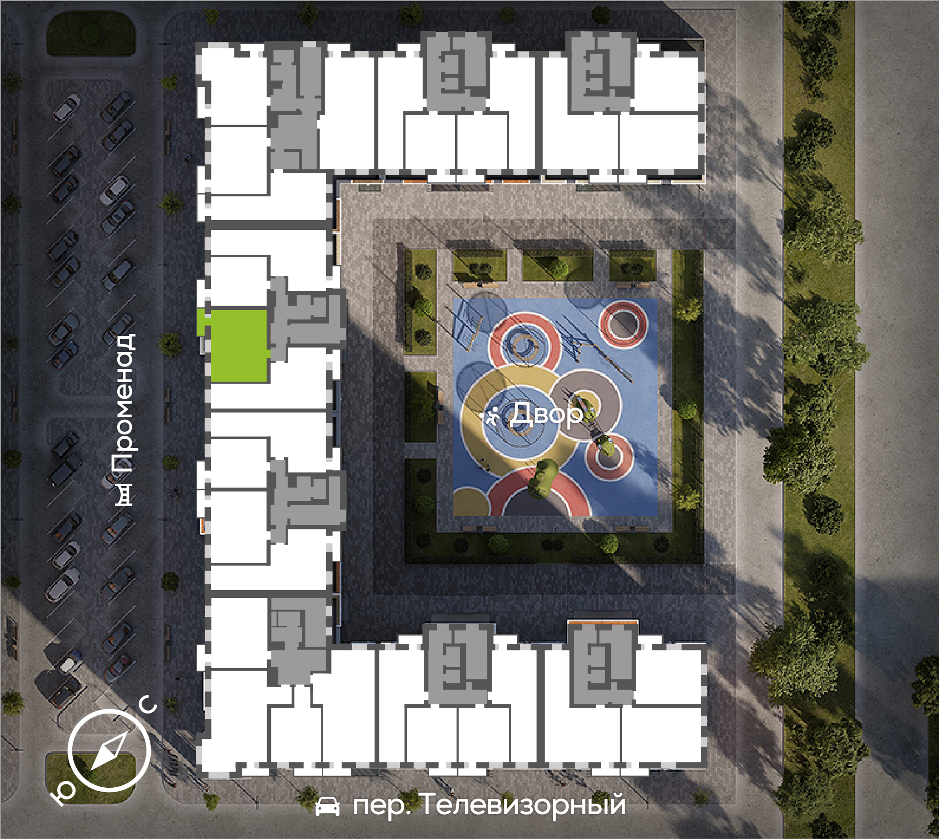 Генплан Телевизорный, Дом №2, квартира №163