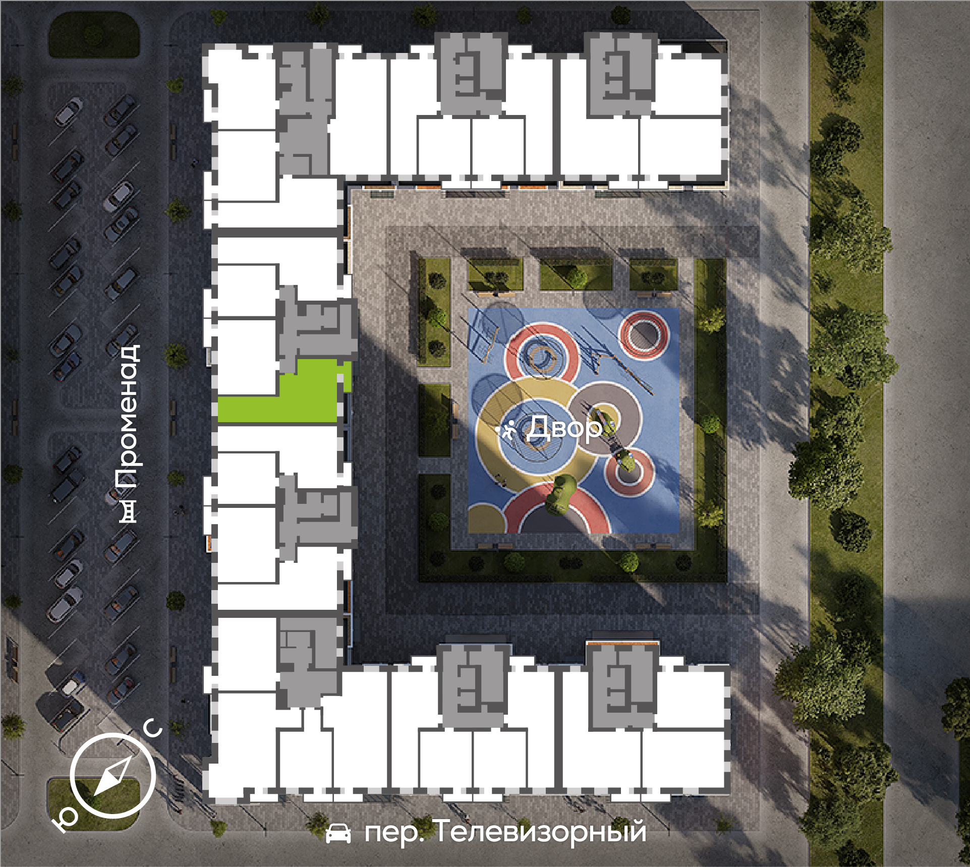 Генплан Телевизорный, Дом №2, квартира №166