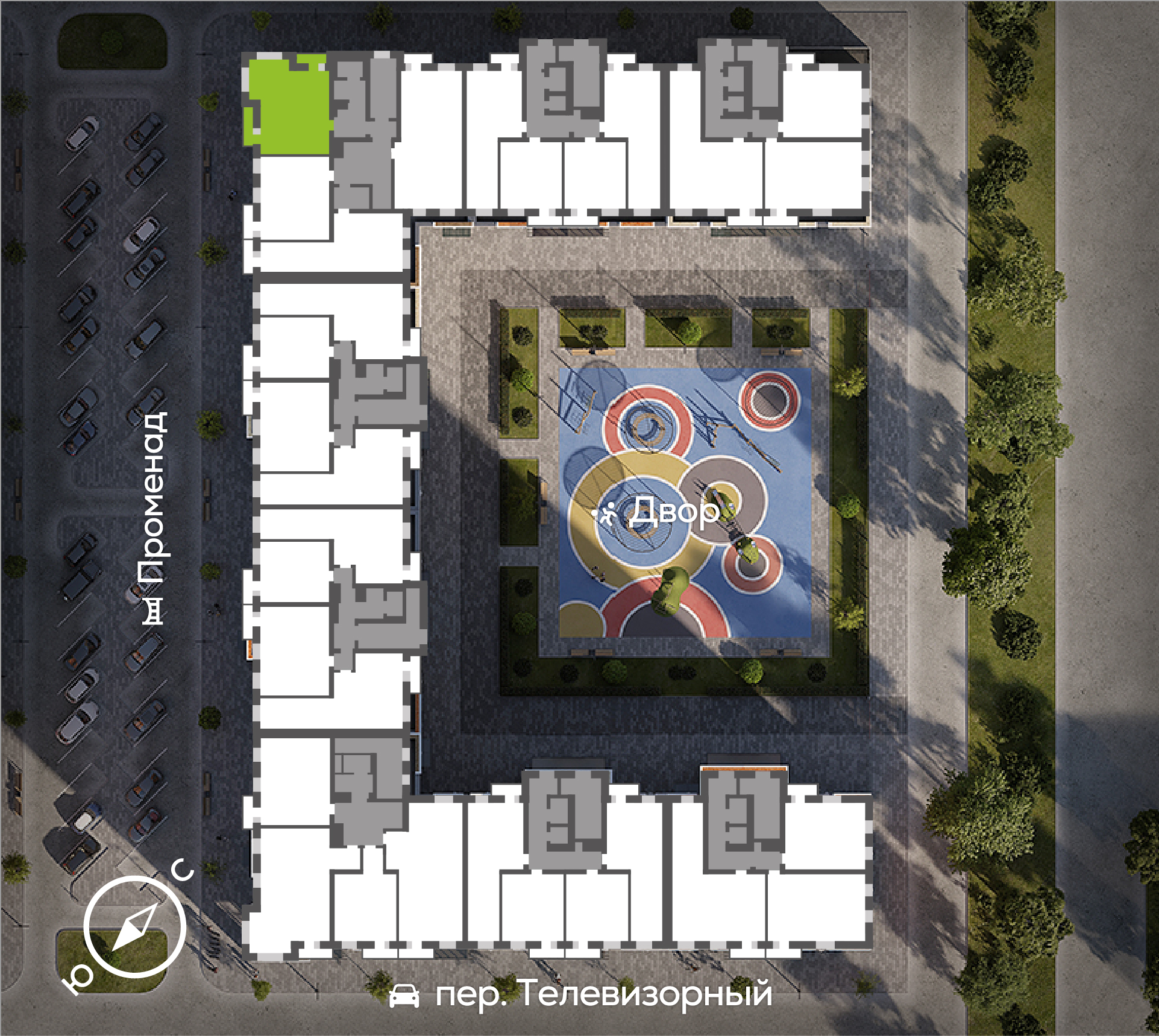 Генплан Телевизорный, Дом №2, квартира №197