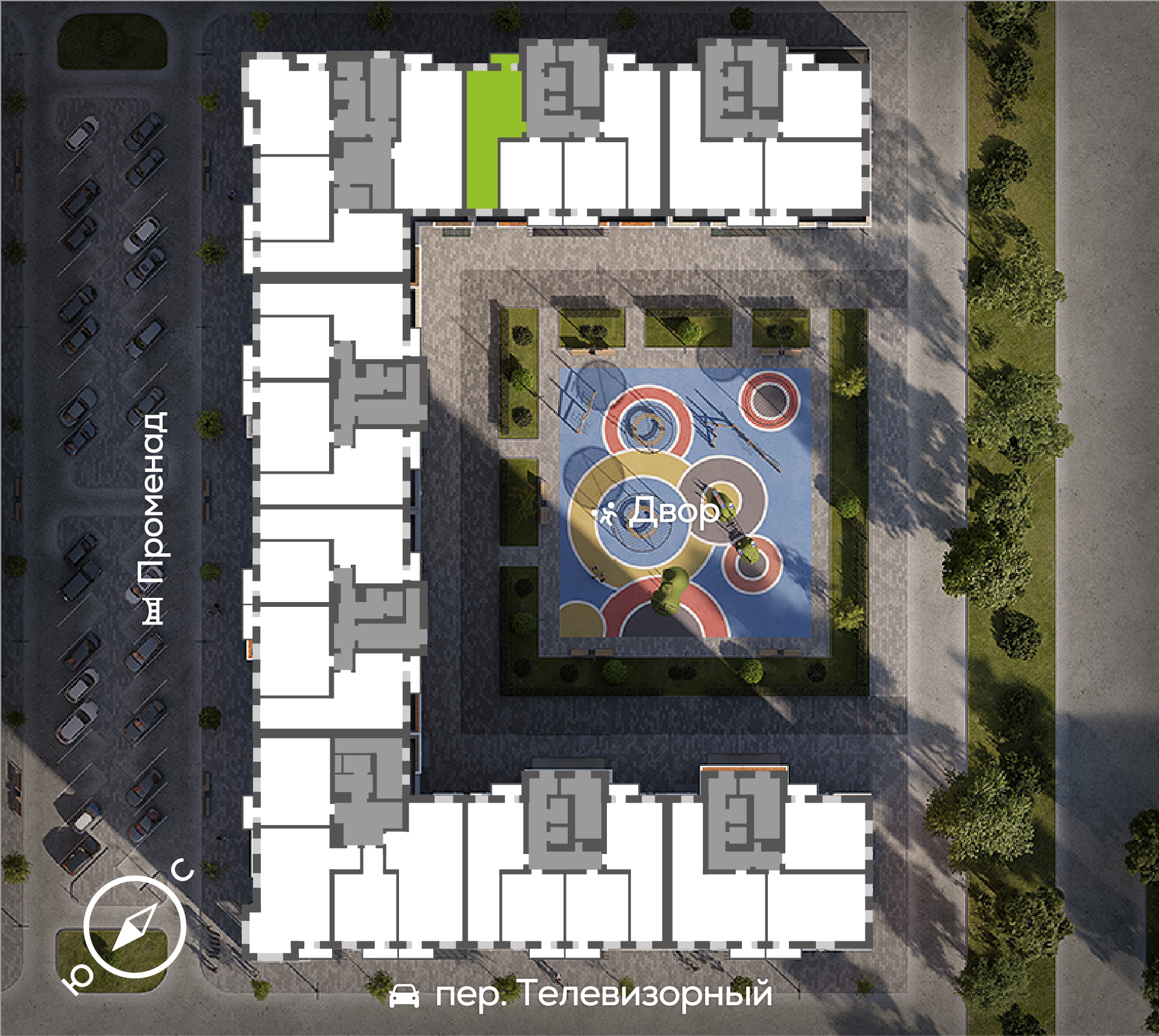 Генплан Телевизорный, Дом №2, квартира №209