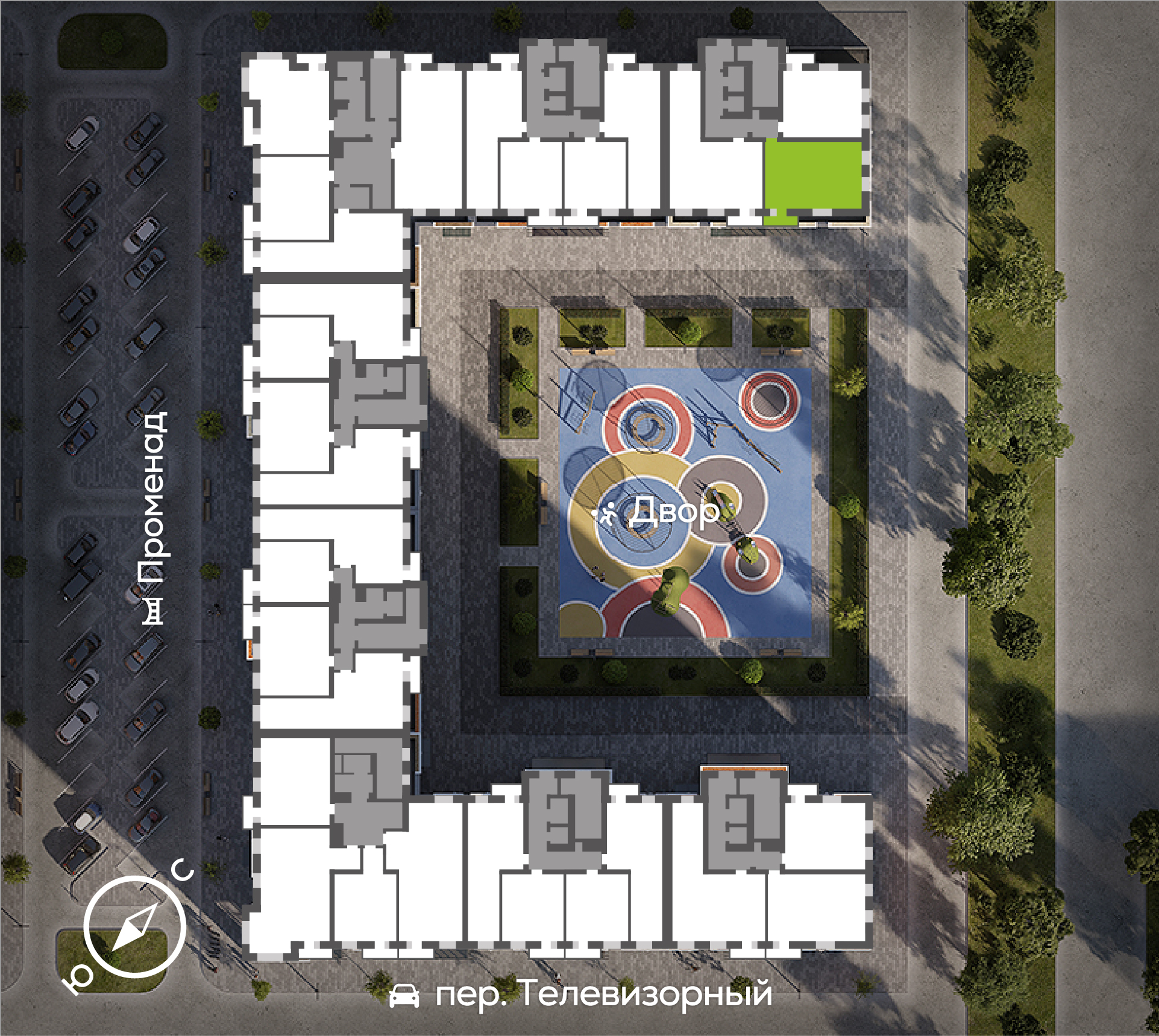 Генплан Телевизорный, Дом №2, квартира №265