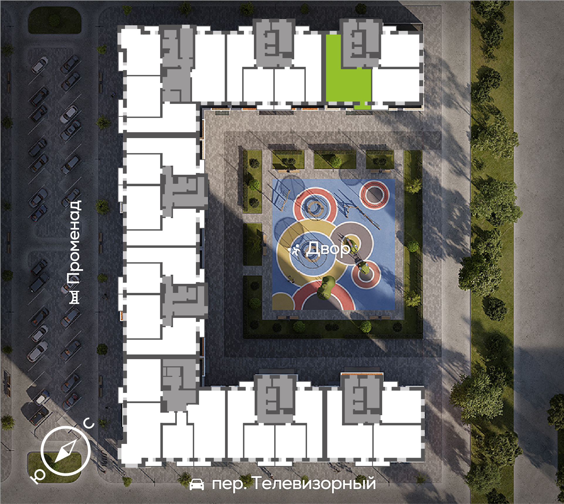 Генплан Телевизорный, Дом №2, квартира №287