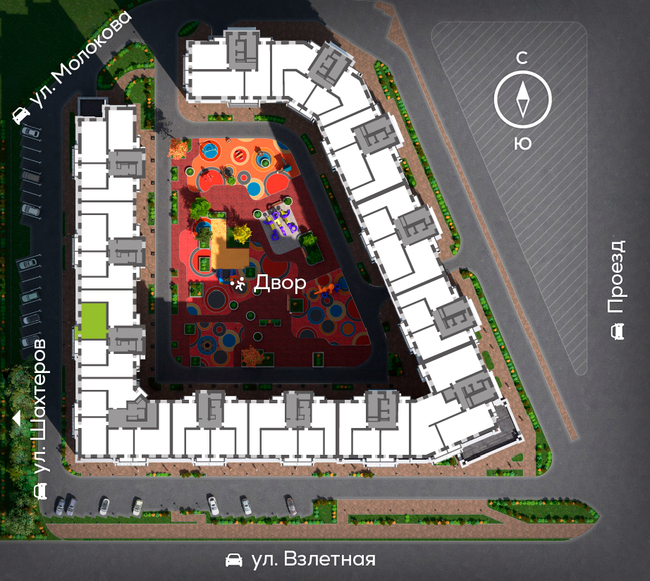 Взлетная-Шахтеров, Дом №1, квартира №437 Генплан Взлетная-Шахтеров, Дом №1, квартира №437