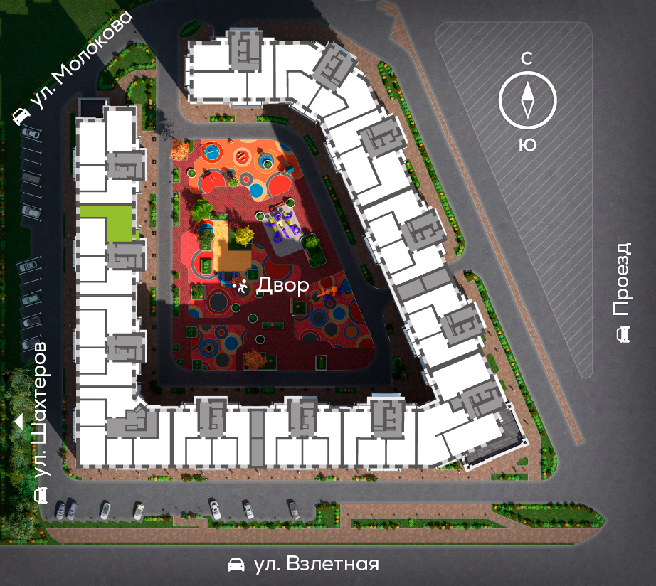 Взлетная-Шахтеров, Дом №1, квартира №462 Генплан Взлетная-Шахтеров, Дом №1, квартира №462