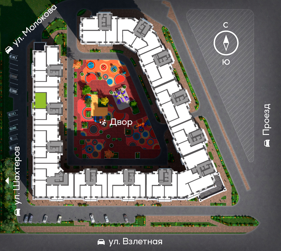Взлетная-Шахтеров, Дом №1, квартира №469 Генплан Взлетная-Шахтеров, Дом №1, квартира №469